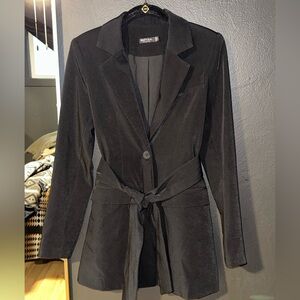 Nasty Gal Black Belted Jacket